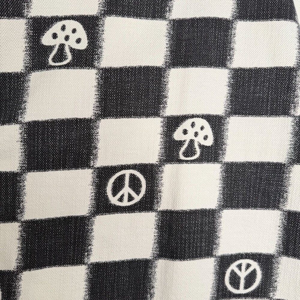 Urban Outfitters Checkered Jacket With Peace & Mushroom Print, XS/S - Picture 5 of 9